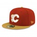 Бейсболка Calgary Flames New Era Red Core Logo Two-Tone 59FIFTY