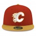 Бейсболка Calgary Flames New Era Red Core Logo Two-Tone 59FIFTY