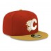 Бейсболка Calgary Flames New Era Red Core Logo Two-Tone 59FIFTY