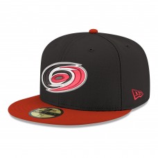 Бейсболка Carolina Hurricanes New Era Black Core Logo Two-Tone 59FIFTY