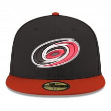 Бейсболка Carolina Hurricanes New Era Black Core Logo Two-Tone 59FIFTY