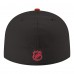 Бейсболка Chicago Blackhawks New Era Black Core Logo Two-Tone 59FIFTY