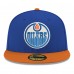 Бейсболка Edmonton Oilers New Era Royal Core Logo Two-Tone 59FIFTY