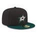 Бейсболка Dallas Stars New Era Black Core Logo Two-Tone 59FIFTY