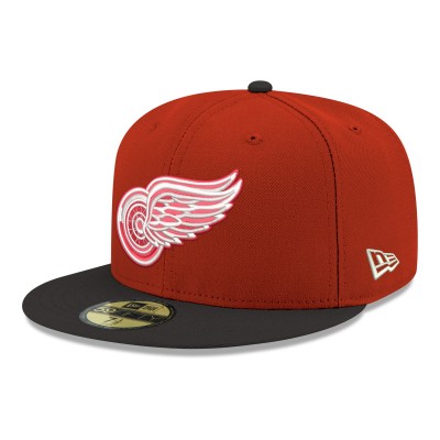 Бейсболка Detroit Red Wings New Era Red Core Logo Two-Tone 59FIFTY