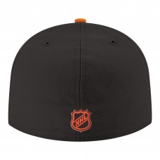 Бейсболка Anaheim Ducks New Era Black Core Logo Two-Tone 59FIFTY