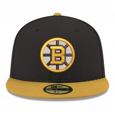 Бейсболка Boston Bruins New Era Black Core Logo Two-Tone 59FIFTY