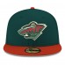 Бейсболка Minnesota Wild New Era Green Core Logo Two-Tone 59FIFTY
