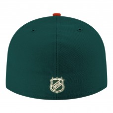 Бейсболка Minnesota Wild New Era Green Core Logo Two-Tone 59FIFTY