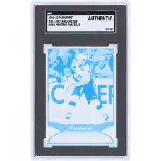 Nikita Kucherov Tampa Bay Lightning 2021-22 Upper Deck Parkhurst Cyan Printing Plate #273 #1/1 SGC Authenticated Auth Card