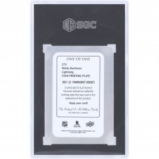 Nikita Kucherov Tampa Bay Lightning 2021-22 Upper Deck Parkhurst Cyan Printing Plate #273 #1/1 SGC Authenticated Auth Card