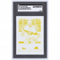 Jonathan Huberdeau Florida Panthers 2021-22 Upper Deck O-Pee-Hockey Yellow Printing Plate #16 #1/1 SGC Authenticated Auth Card