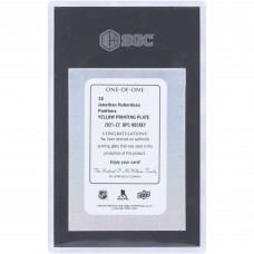 Jonathan Huberdeau Florida Panthers 2021-22 Upper Deck O-Pee-Hockey Yellow Printing Plate #16 #1/1 SGC Authenticated Auth Card