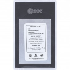 Andrei Svechnikov Carolina Hurricanes 2021-22 Upper Deck MVP Magenta Printing Plate #137 #1/1 SGC Authenticated Auth Card