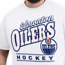 Edmonton Oilers G-III Sports by Carl Banks White Adaptive Headliner T-Shirt Edmonton Oilers G-III Sports by Carl Banks White Adaptive Headliner T-Shirt