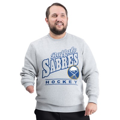 Buffalo Sabres G-III Sports by Carl Banks Gray Adaptive Headliner Fleece Sweatshirt