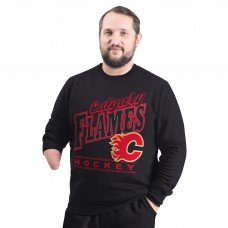 Calgary Flames G-III Sports by Carl Banks Black Adaptive Headliner Fleece Sweatshirt