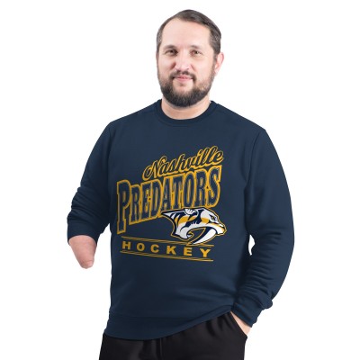 Nashville Predators G-III Sports by Carl Banks Navy Adaptive Headliner Fleece Sweatshirt