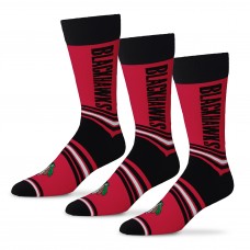 Unisex Chicago Blackhawks Starter Red Rally Cry 3-Pack Socks Set