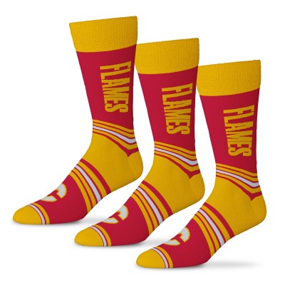 Unisex Calgary Flames Starter Red Rally Cry 3-Pack Socks Set