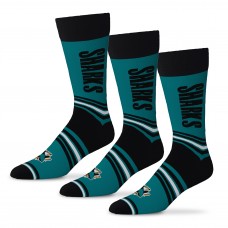 Unisex San Jose Sharks Starter Teal Rally Cry 3-Pack Socks Set Unisex San Jose Sharks Starter Teal Rally Cry 3-Pack Socks Set