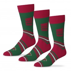 Unisex Minnesota Wild Starter Green Rally Cry 3-Pack Socks Set
