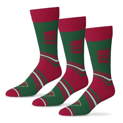 Unisex Minnesota Wild Starter Green Rally Cry 3-Pack Socks Set