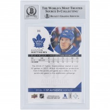 Auston Matthews Toronto Maple Leafs Autographed 2018-19 Upper Deck SP Authentic #31 Beckett Fanatics Witnessed Authenticated 9/10 Card