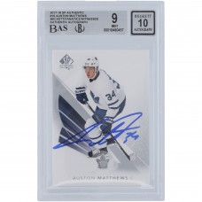 Auston Matthews Toronto Maple Leafs Autographed 2017-18 Upper Deck SP Authentic #10 Beckett Fanatics Witnessed Authenticated 9/10 Card