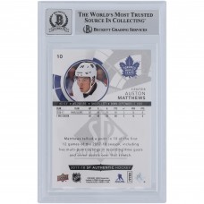 Auston Matthews Toronto Maple Leafs Autographed 2017-18 Upper Deck SP Authentic #10 Beckett Fanatics Witnessed Authenticated 9/10 Card