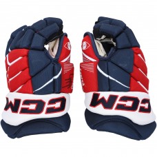 Alexander Ovechkin Washington Capitals Autographed Fanatics Authentic Game-Used Navy/Red CCM Gloves from the 2024-25 NHL Season - HH98515469-70