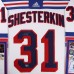Игровая джерси Igor Shesterkin New York Rangers Autographed Fanatics Authentic Deluxe Framed White adidas Authentic