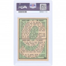 Gordie Howe Detroit Red Wings 1971 O-Pee-Chee Retirement Special #262 PSA Authenticated 8 Card
