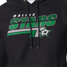 Dallas Stars Starter Black Logo Push Fleece Hoodie Dallas Stars Starter Black Logo Push Fleece Hoodie