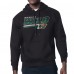 Minnesota Wild Starter Black Logo Push Fleece Hoodie