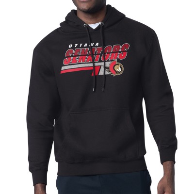 Ottawa Senators Starter Black Logo Push Fleece Hoodie
