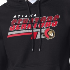 Ottawa Senators Starter Black Logo Push Fleece Hoodie