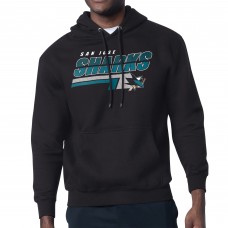 Толстовка San Jose Sharks Starter Black Logo Push Fleece