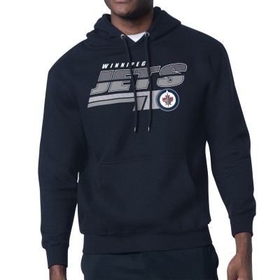 Толстовка Winnipeg Jets Starter Navy Logo Push Fleece