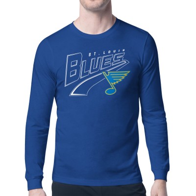 St. Louis Blues Starter Blue Modern Tailsweep Long Sleeve T-Shirt