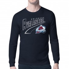 Футболка с длинным рукавом Colorado Avalanche Starter Navy Modern Tailsweep
