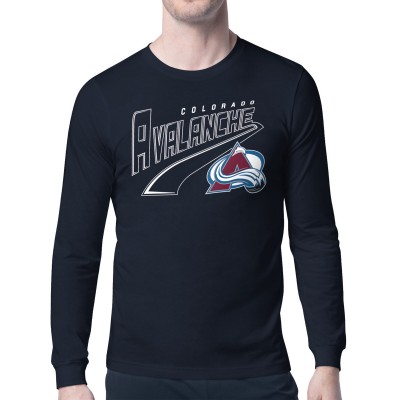 Футболка с длинным рукавом Colorado Avalanche Starter Navy Modern Tailsweep