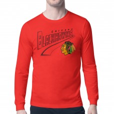 Футболка с длинным рукавом Chicago Blackhawks Starter Red Modern Tailsweep Футболка с длинным рукавом Chicago Blackhawks Starter Red Modern Tailsweep