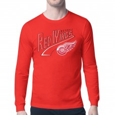 Detroit Red Wings Starter Red Modern Tailsweep Long Sleeve T-Shirt