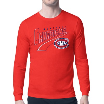 Футболка с длинным рукавом Montreal Canadiens Starter Red Modern Tailsweep