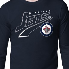 Футболка с длинным рукавом Winnipeg Jets Starter Navy Modern Tailsweep