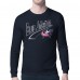 Columbus Blue Jackets Starter Navy Modern Tailsweep Long Sleeve T-Shirt