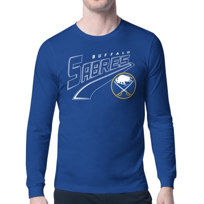 Buffalo Sabres Starter Royal Modern Tailsweep Long Sleeve T-Shirt