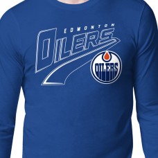 Edmonton Oilers Starter Royal Modern Tailsweep Long Sleeve T-Shirt
