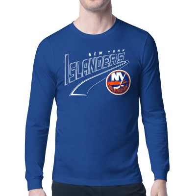 New York Islanders Starter Royal Modern Tailsweep Long Sleeve T-Shirt
